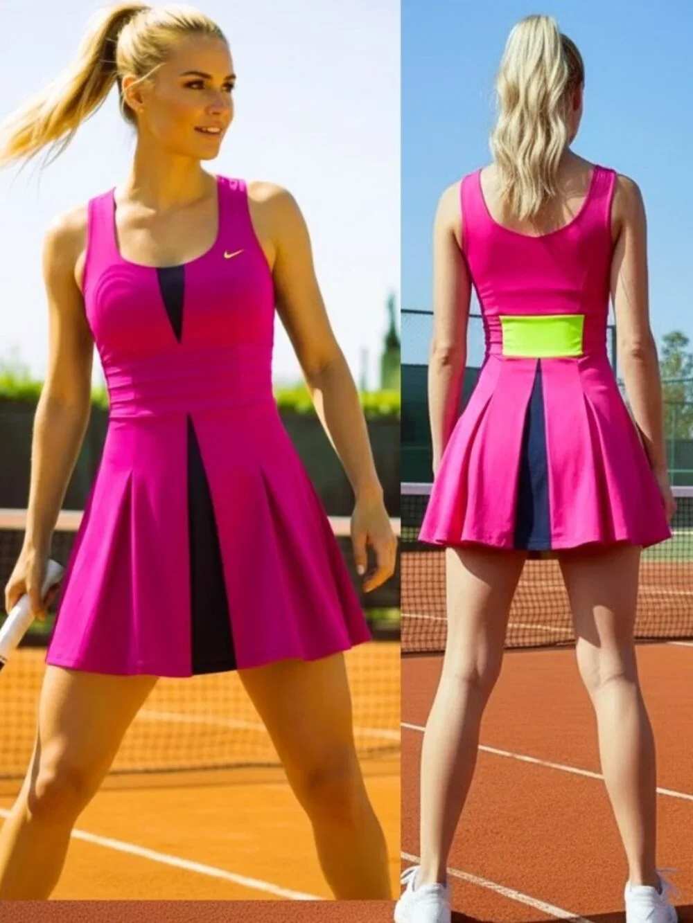 NWT Nike Tennis Dress w/ Bra pleated Skirt S Small